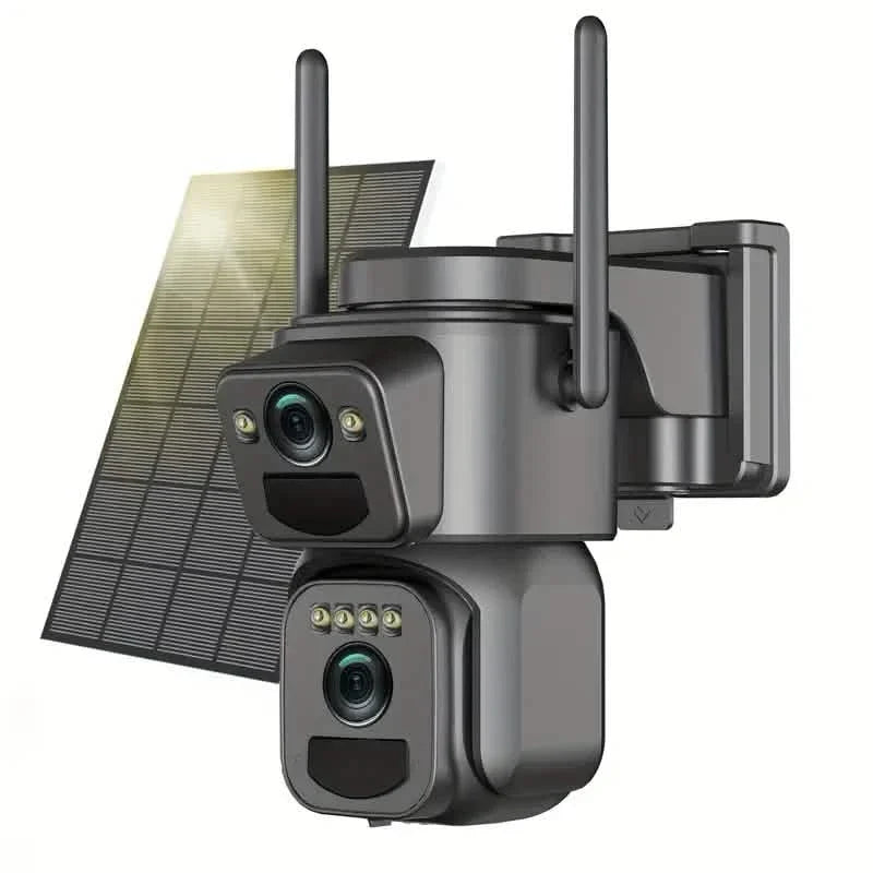 Solar WiFi Security Camera – 360° View, 10x Zoom, Night Vision & Motion Detection