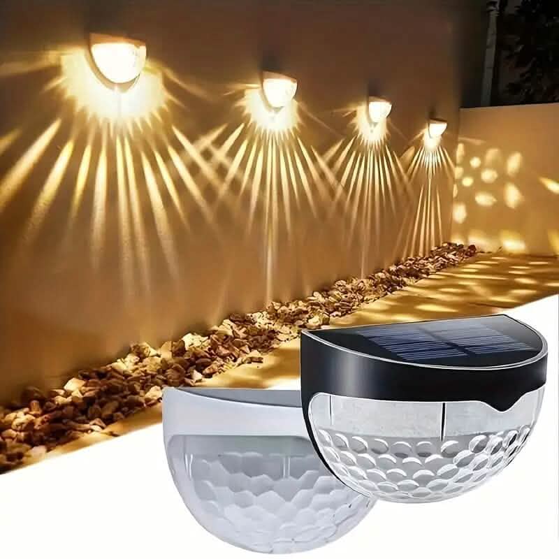 2-Pack: Solar Wall Mount Outdoor Fence Lamp