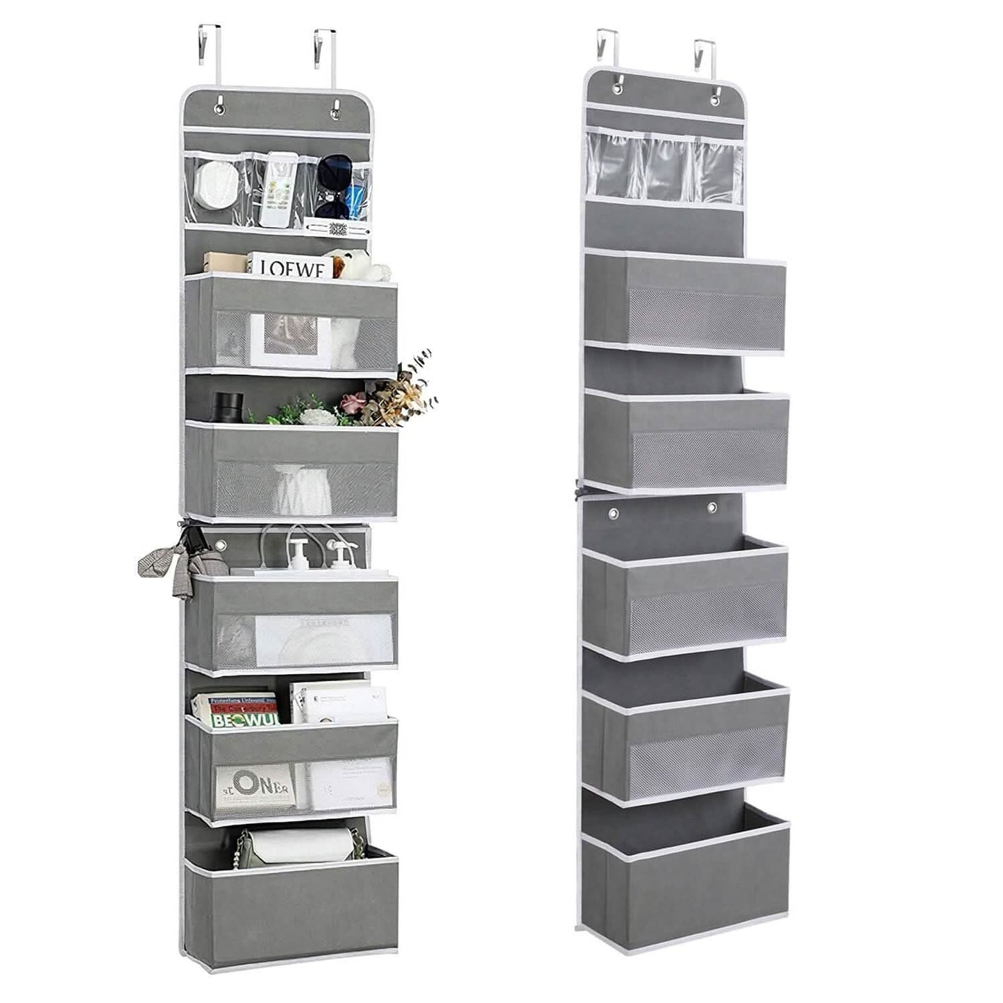2-Piece: Over the Door Organizer 6-Tier Hanging Basket