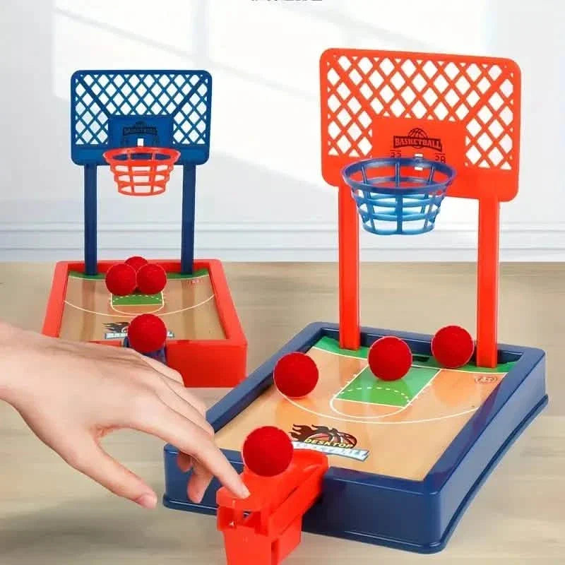 2-Player Finger Basketball Hoop Game - Tabletop Sports Toy for Youngsters Party Fun