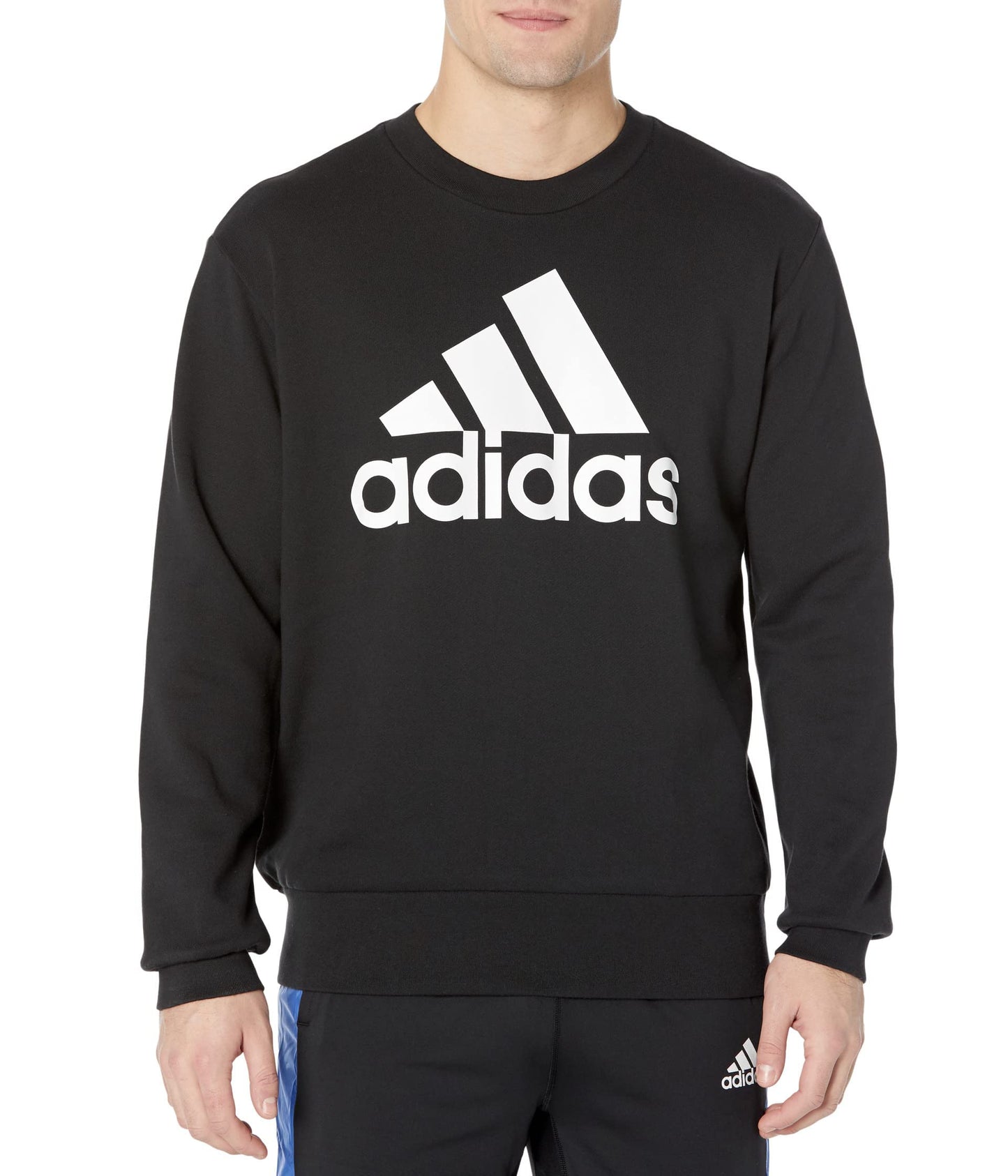 adidas Mens Essentials French Terry Big Logo Sweatshirt Black Small