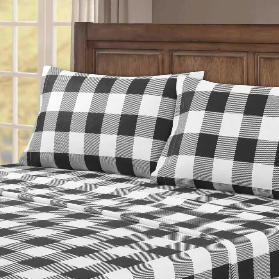 4-Piece: Kathy Ireland 100% Turkish Cotton Flannel Sheet Set