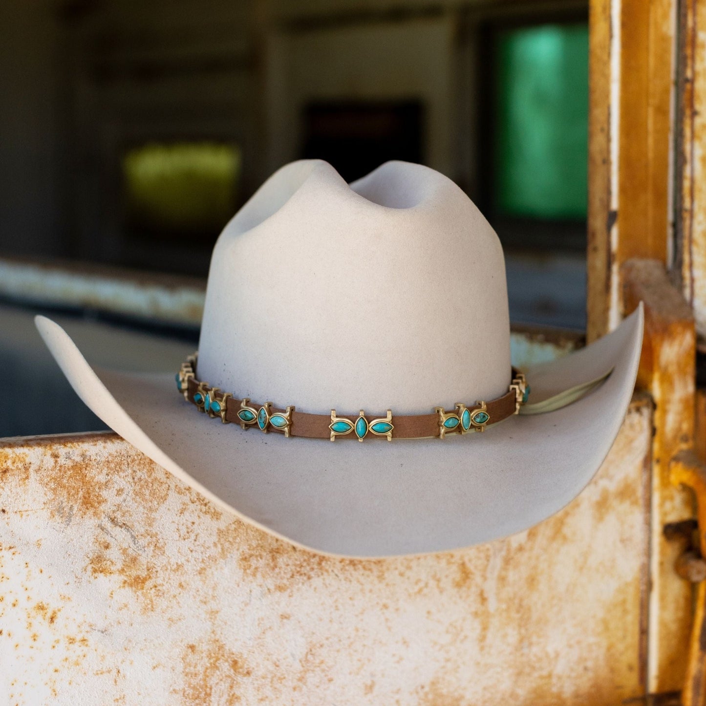 Desert Flower Hat Band - Turquoise
