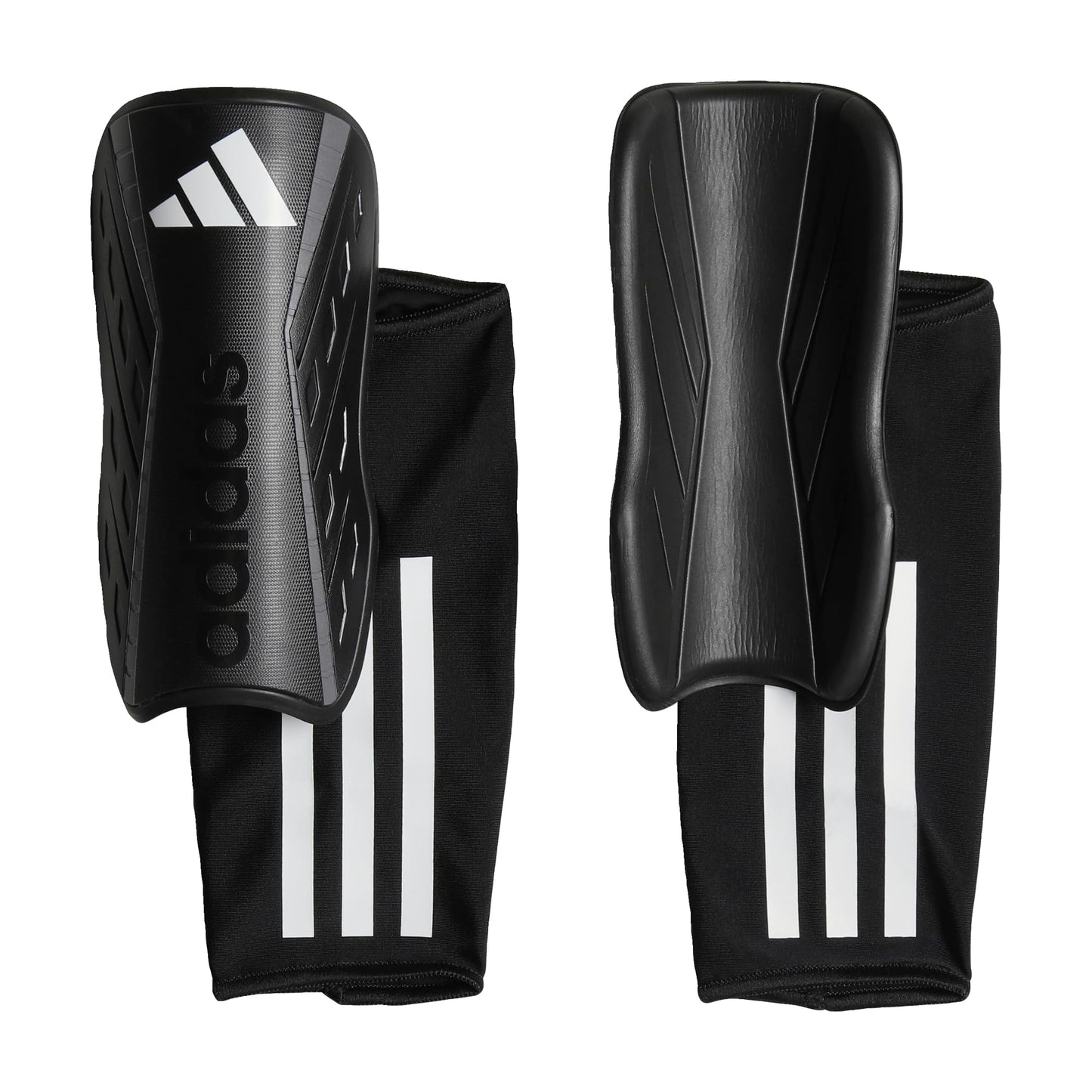 adidas Unisex-Adult Tiro Soft Ground League Shin Guards Black/White/Iron Metallic Large