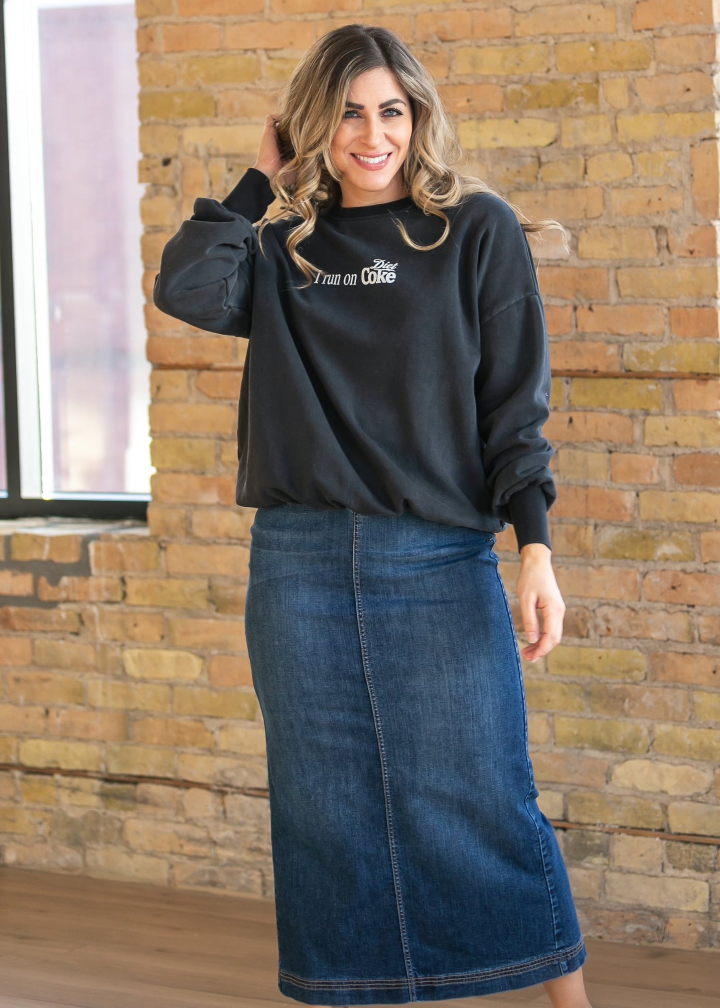Bria Dark Wash Denim Maxi Skirt - FINAL SALE