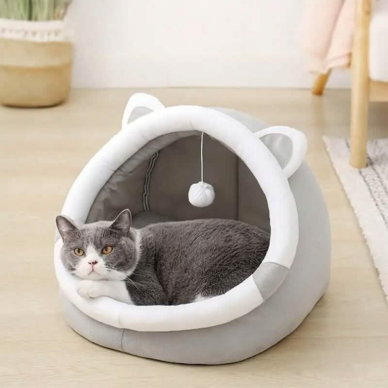Contemporary Polyester Fiber Cat Bed