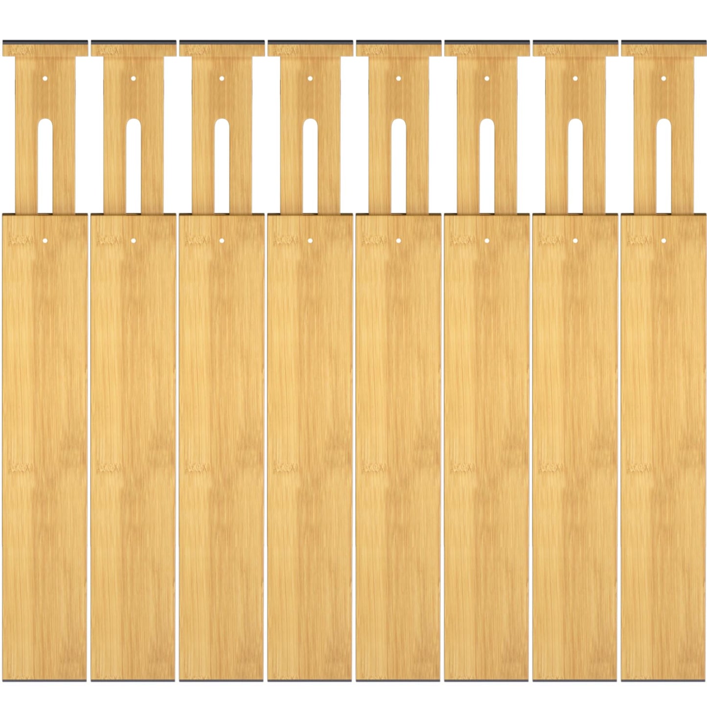 Ryqtop Bamboo Drawer Dividers17-22" Adjustable Kitchen Drawer Organizer for Clothes8 Pack Expandable Drawer Organization Separators for BedroomBathroomDresser and OfficeNatural