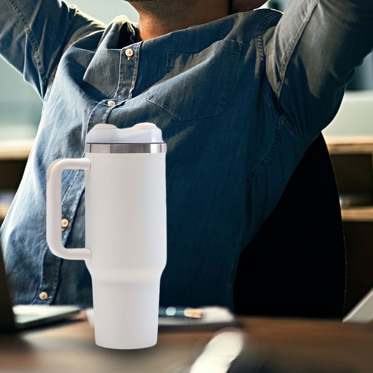 40oz V2 large capacity tumbler, With Handle And Straw Lid, Insulated Reusable Stainless Steel Water Bottles Travel Mug Coffee Cup car cup water cup For Men Women Outdoor Camping Driving, gift