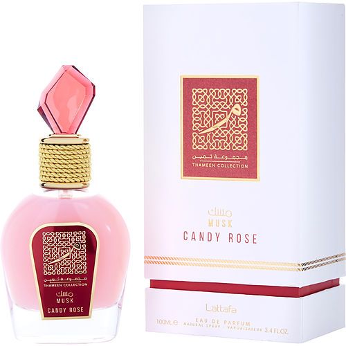 LATTAFA MUSK CANDY ROSE by Lattafa EAU DE PARFUM SPRAY 3.4 OZ (THAMEEN COLLECTION)