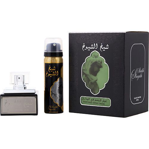 LATTAFA SHEIKH AL SHUYUKH by Lattafa EAU DE PARFUM SPRAY 1.7 OZ & DEODORANT SPRAY 1.7 OZ (BLACK EDITION)