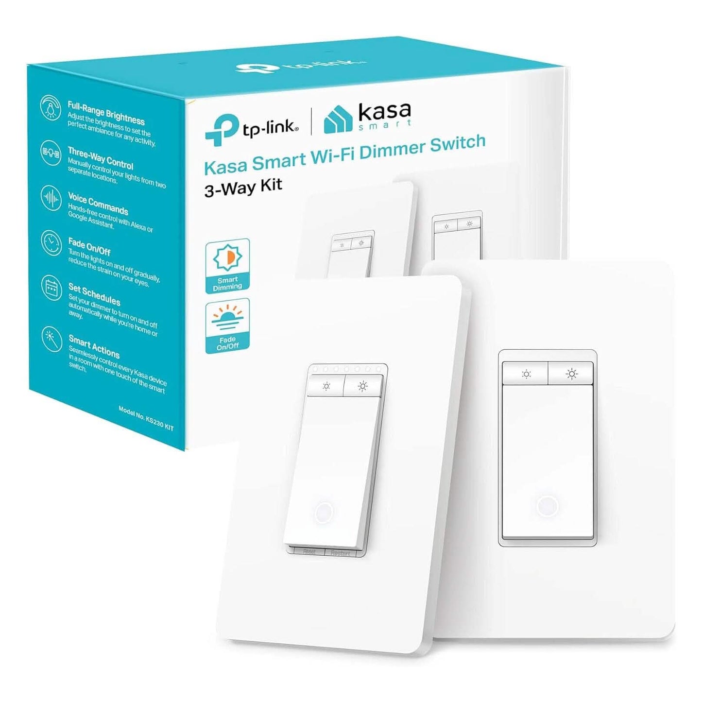 Kasa Smart 3 Way Dimmer Switch Kit (Refurbished)