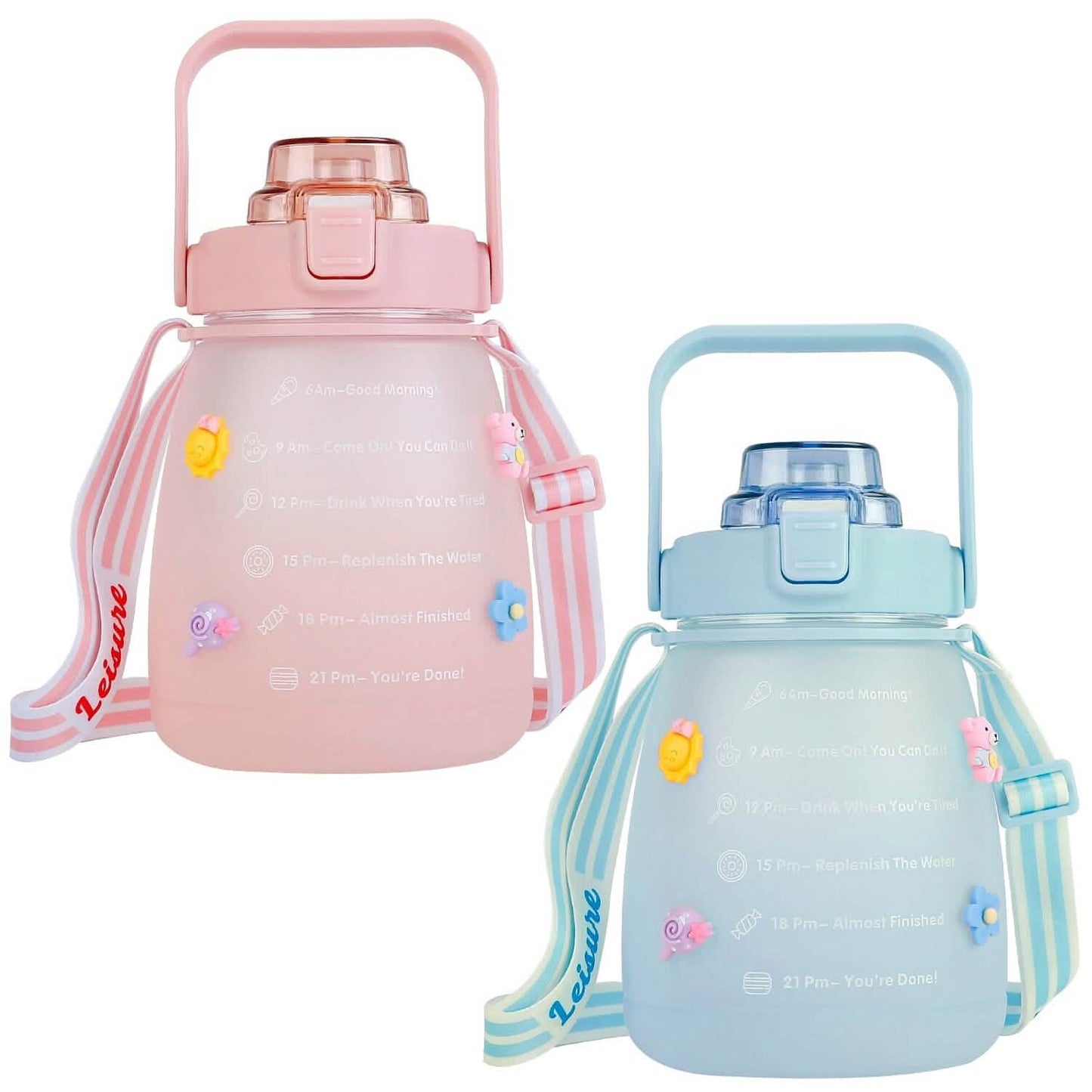 Kawaii Water Bottle with Straw