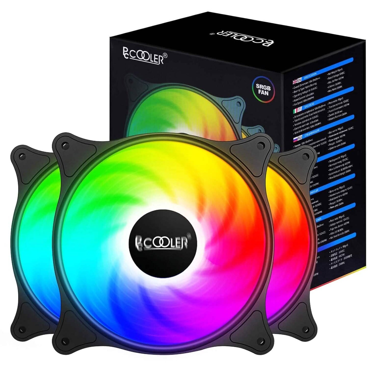 PCCOOLER 120MM Case Fan 3 Pack FX120 High Performance Cooling PC Fans (Refurbished)