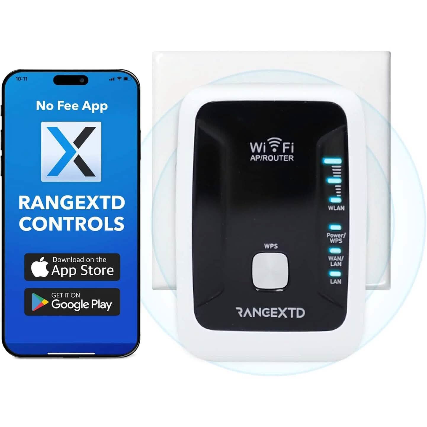 RANGEXTD WiFi Extender with Ethernet Port (Refurbished)