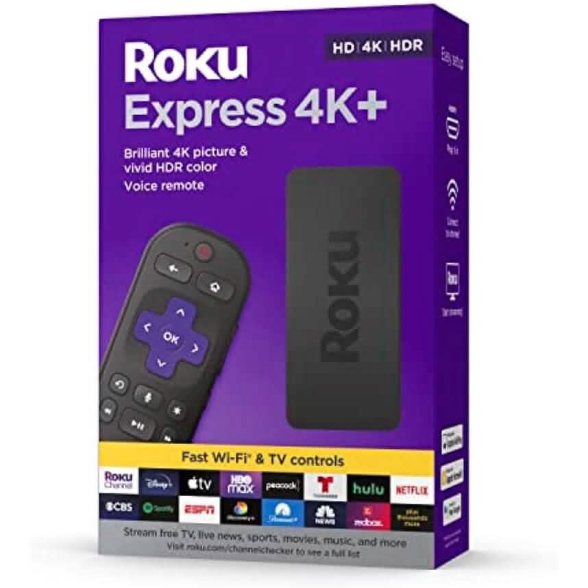 Roku Express 4K+ | Roku Streaming Device 4K/HDR (Refurbished)