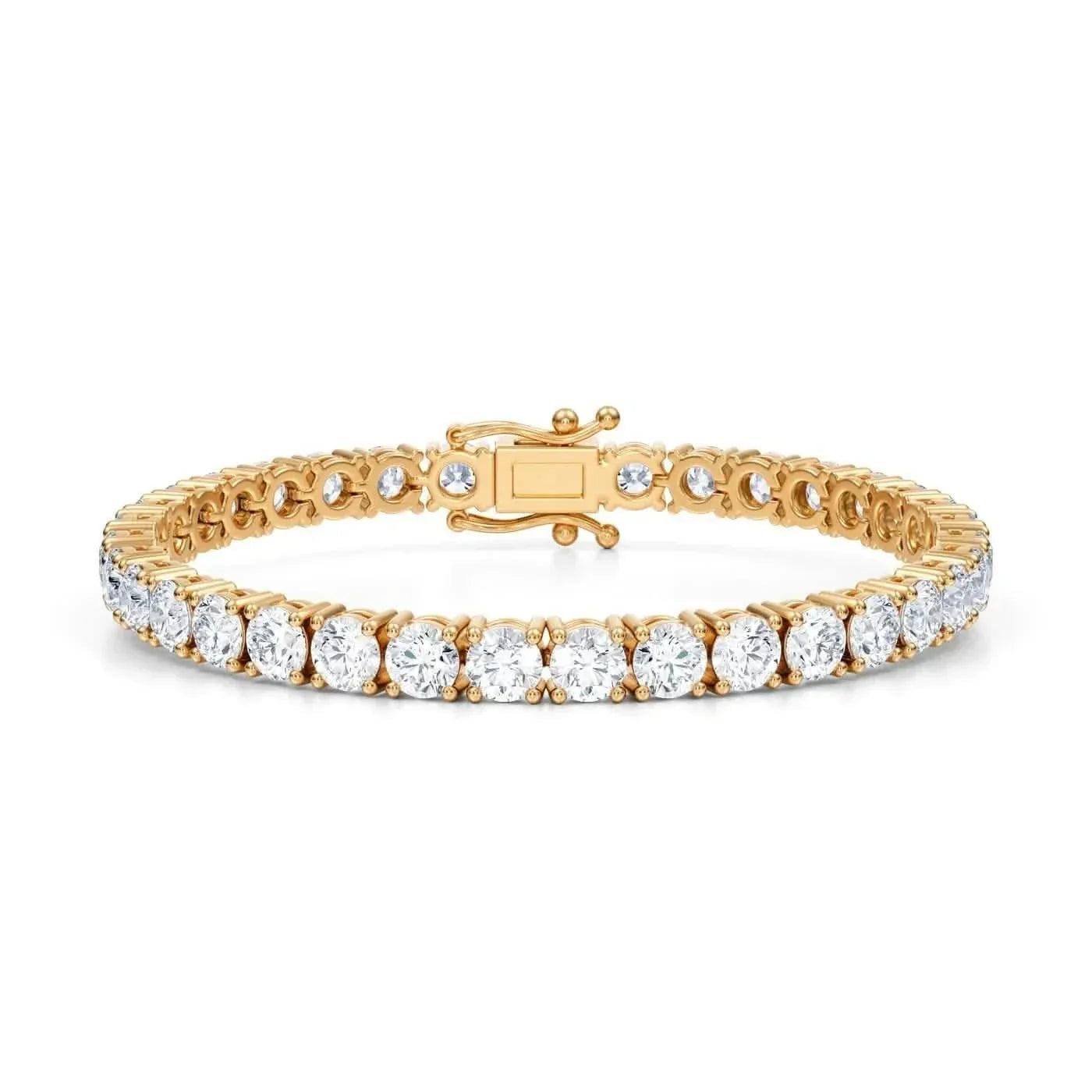 12.50 CTW D VS Round Lab Grown Diamond 7.5" Tennis Bracelet 14k Yellow Gold