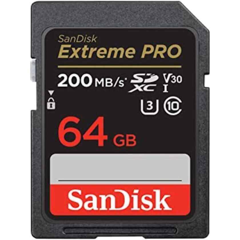 SanDisk 64GB Extreme PRO SDXC UHS-I Memory Card - C10, U3, V30, 4K UHD, SD Card - SDSDXXU-064G-GN4IN (Refurbished)