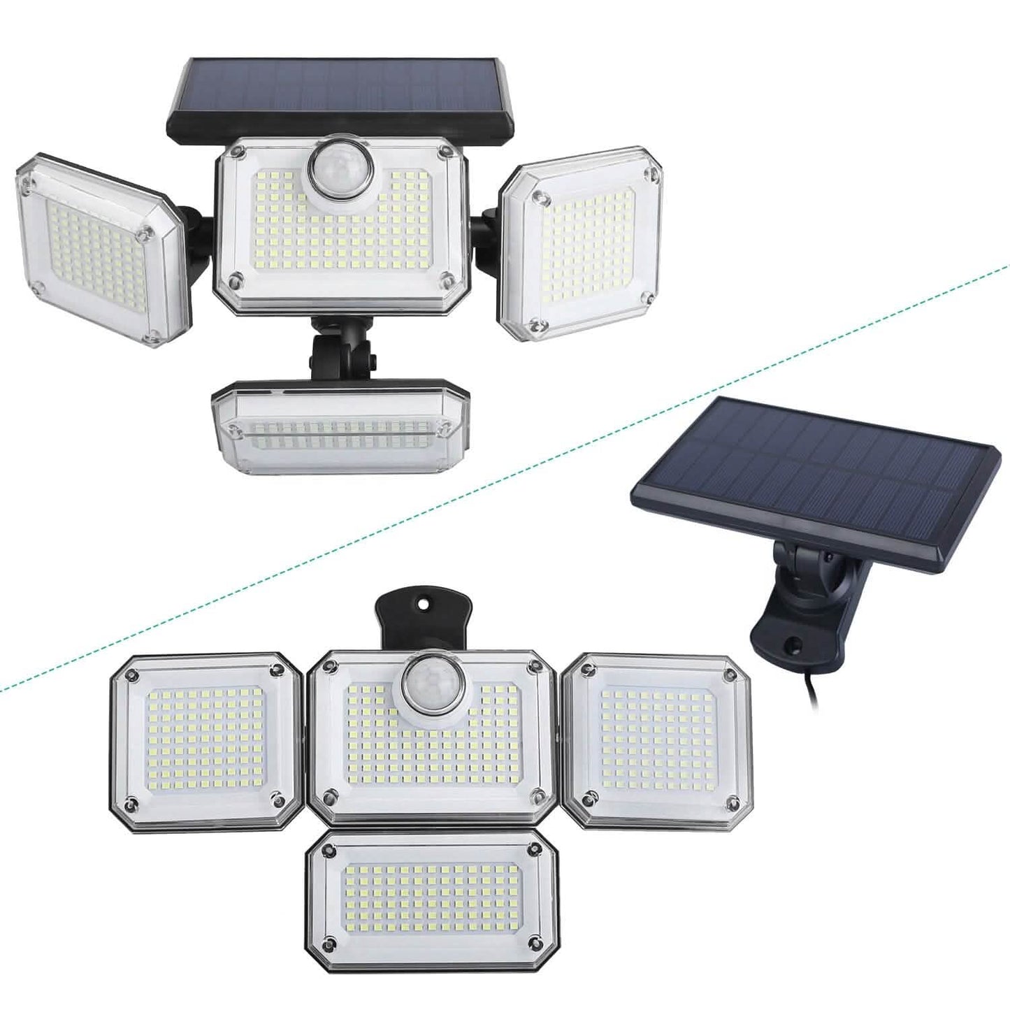 Solar Powered Wall Lights Outdoor Motion Sensor Lamps