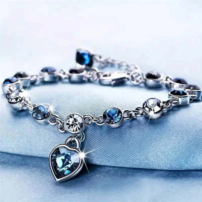 Stunning Heart Of Ocean Rhinestone Bracelet For Girls
