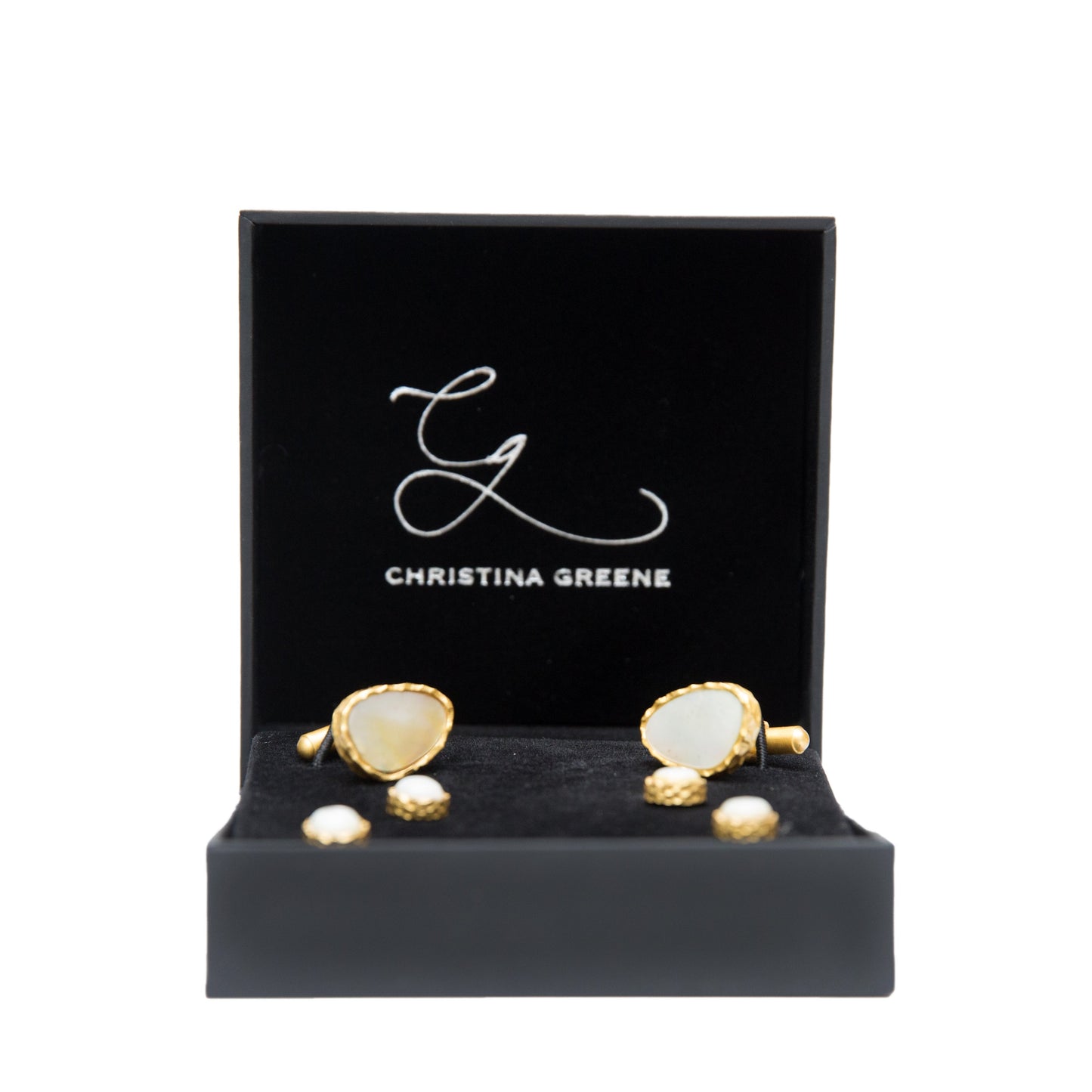 Men's Cufflink and Stud Set- Pearl