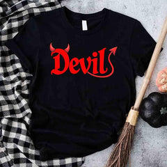 I Put the D in Devil Shirts For Couples Funny Matching Him & Her Halloween T-Shirts