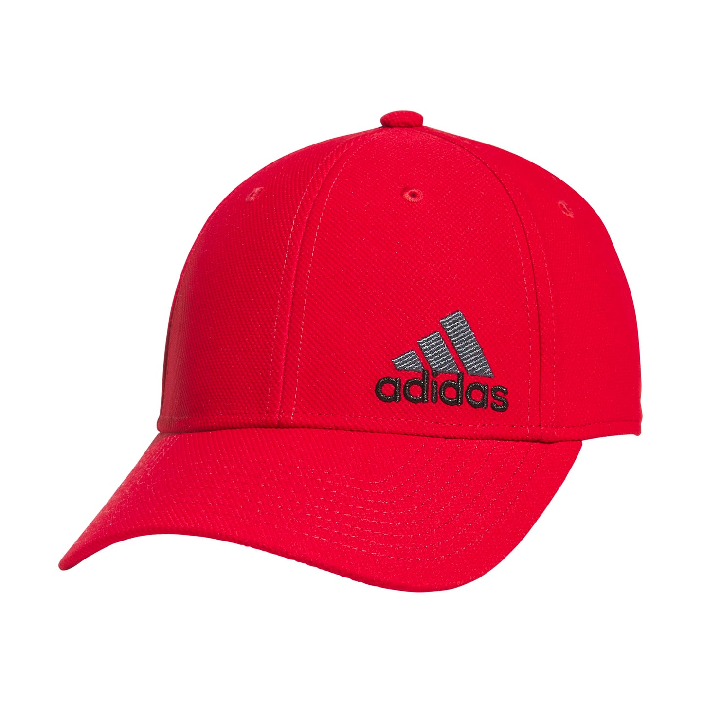 adidas Mens Release 3 Structured Stretch Fit Cap Better Scarlet/Black/Grey Six Large-X-Large