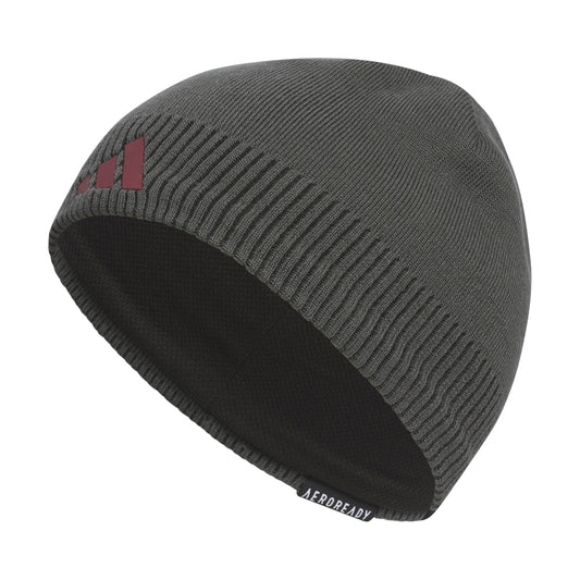 adidas Mens Creator Beanie Standard fit Acrylic Knit Skull Cap/hat for Winter Grey Six/Black/Shadow Red One Size