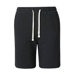 Mens Casual Sporty Striped Drawstring Shorts