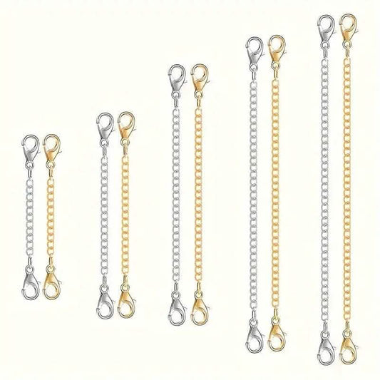 10-Pieces: Stainless Steel Chain Extender