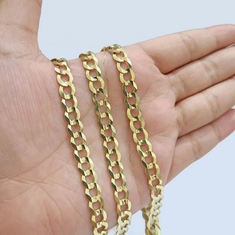 10K Yellow Gold Miami Cuban Curb Link Chain 6mm Necklace