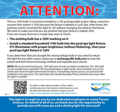 Life-Bulb Color LED Pool Replacement Bulb (E26 Base) | Replaces Pentair Amerlite & Hayward AstroLite (120V) | Lifetime Replacement Program