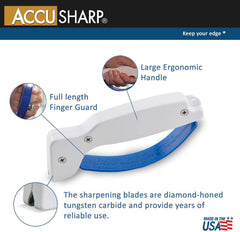 AccuSharp Knife Sharpener 001 Tungsten Carbide Fast Edge Tool Sharpener
