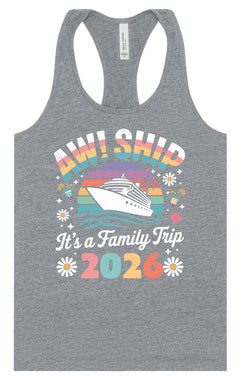 Aw Ship Family Trip 2026 Women's Racerback Tank