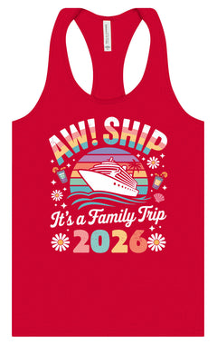 Aw Ship Family Trip 2026 Women's Racerback Tank