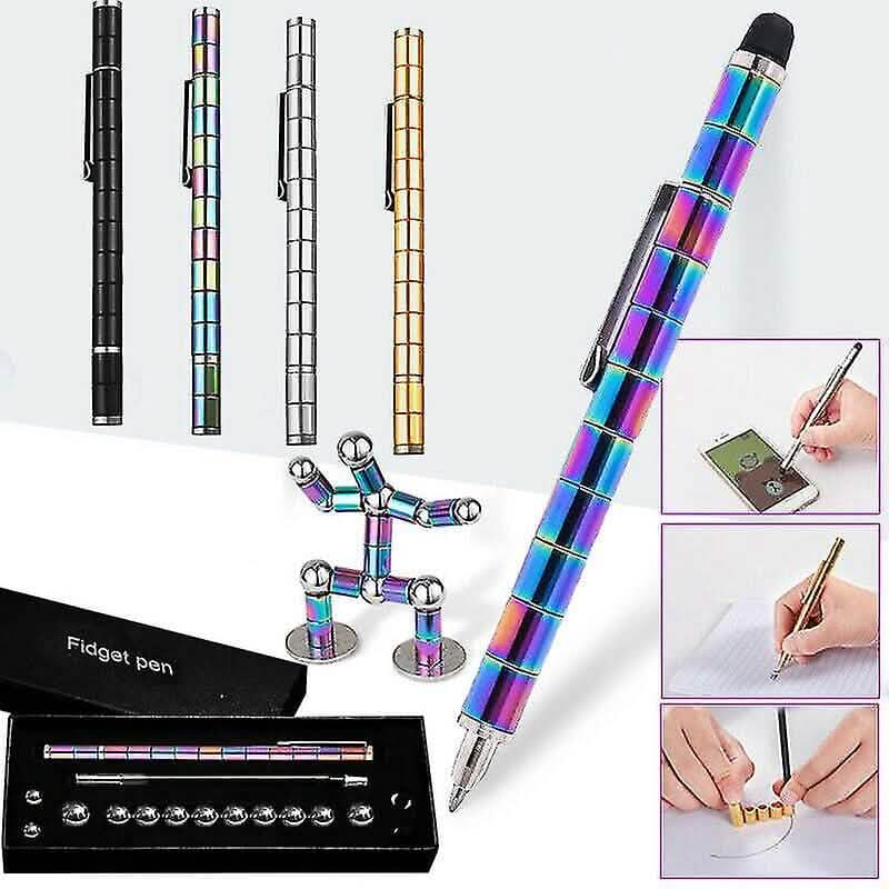 2-Pack: Decompression Magnet Metal Pen