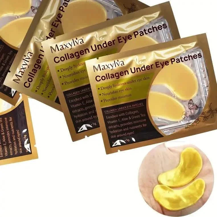 2-Pack: Hydrating Eye Care Under Eye Crystal Mask Golden Under Eye Patches For Women and Men