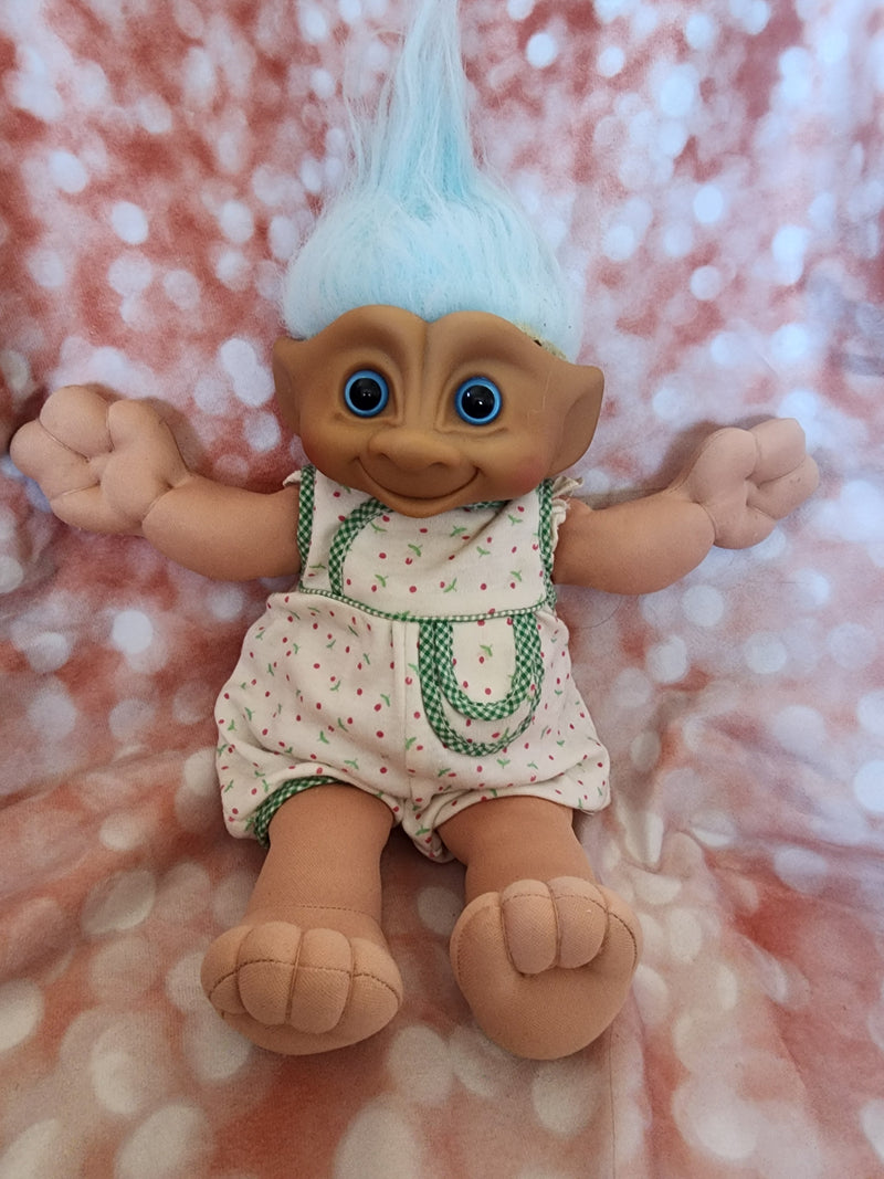 Treasure Troll Soft Body DOLL Blue Hair 12