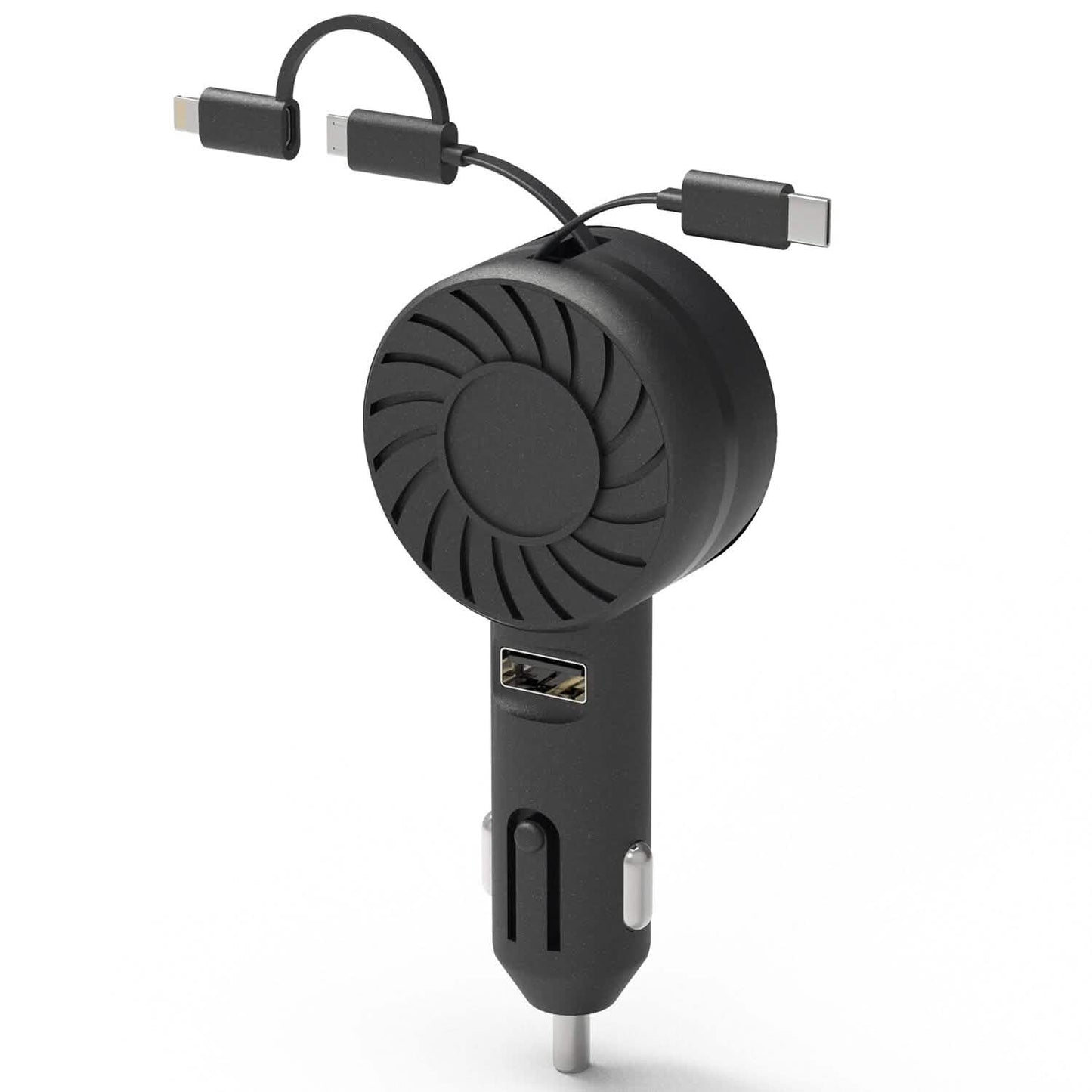 21W 3-in-1 Retractable Car Phone Charger