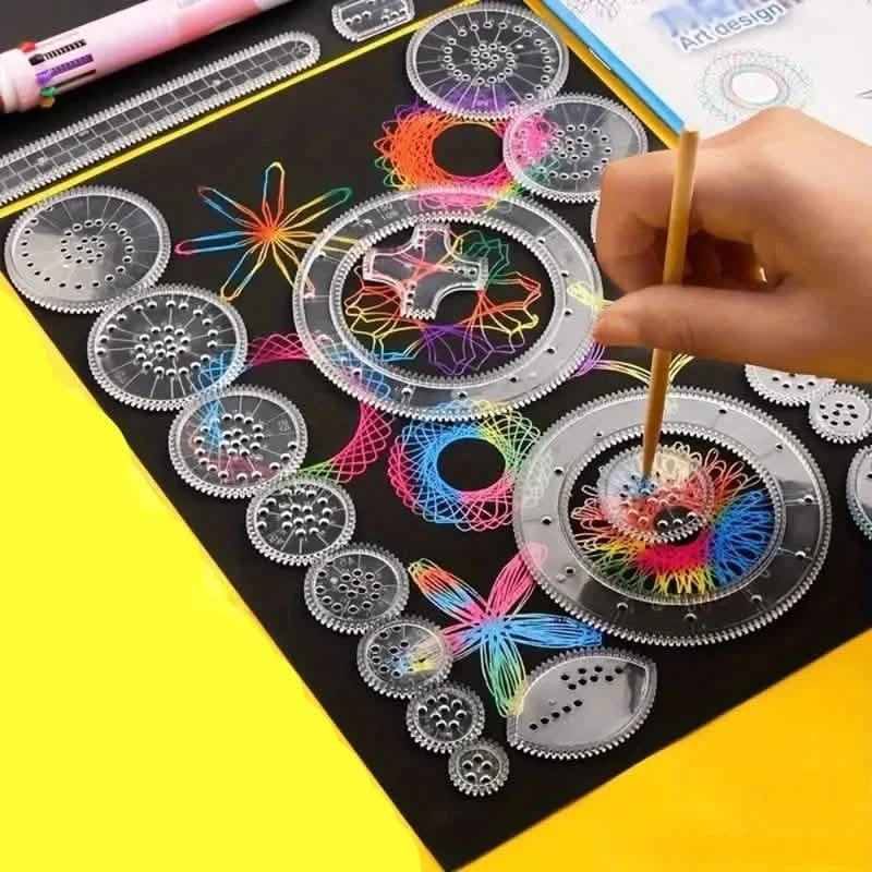22-Pieces: Transparent Magic Template to Create Stunning Spiral Diagrams
