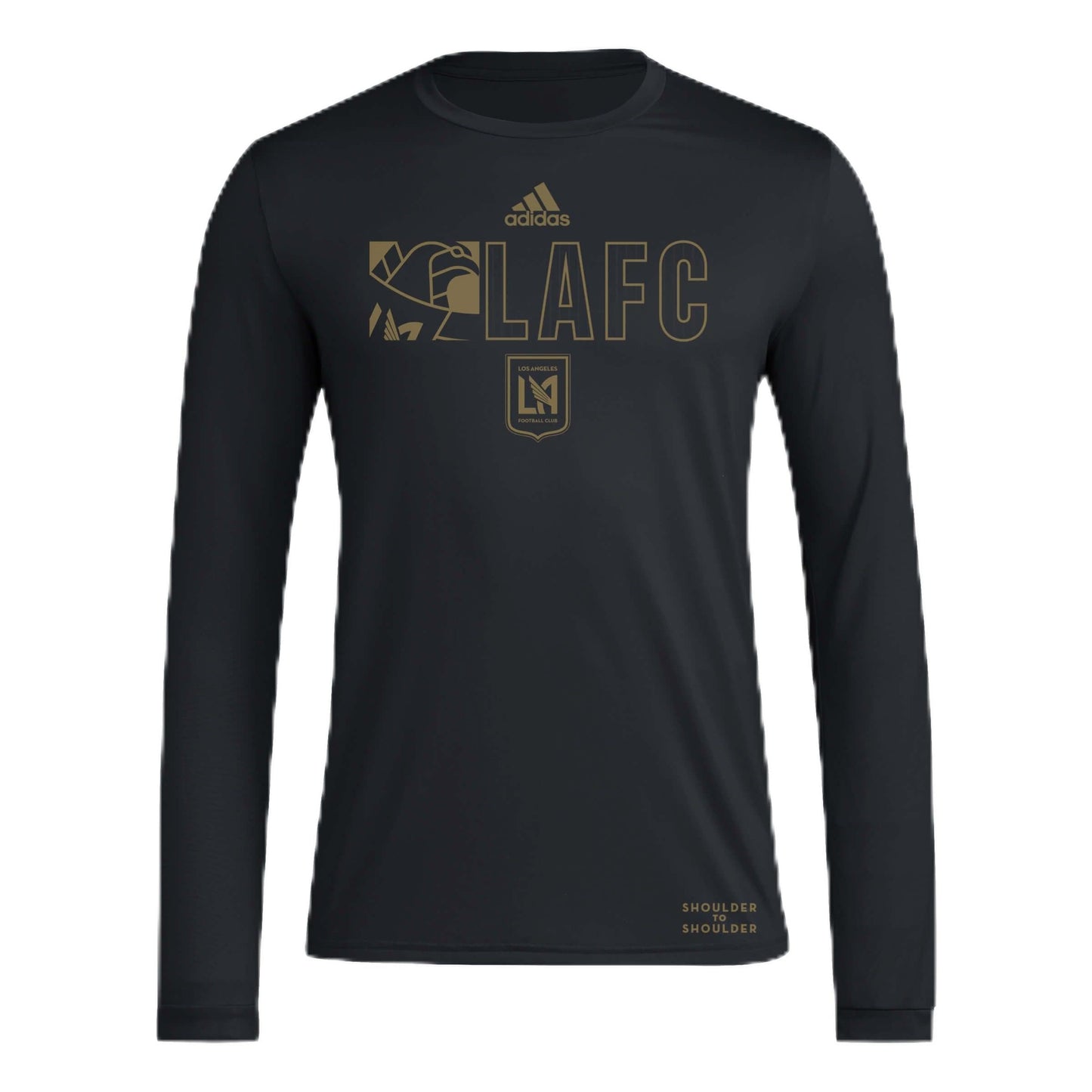 adidas Mens Size FC Long Sleeve Pre-Game T-Shirt Black/Los Angeles Football Club Small Tall