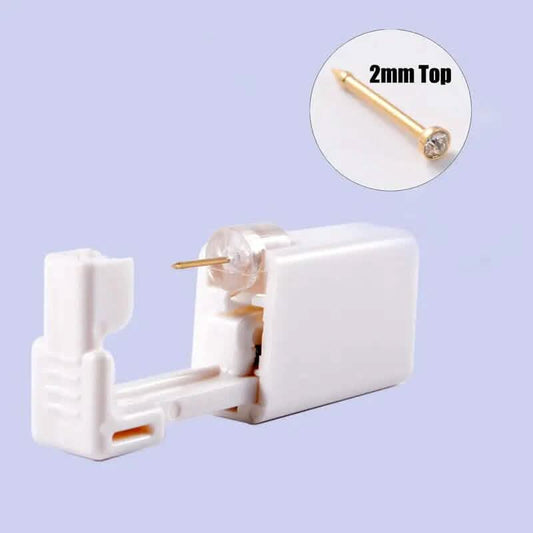 2mm Gold White Diamond Disposable Safe Nose Ear Nail Punch