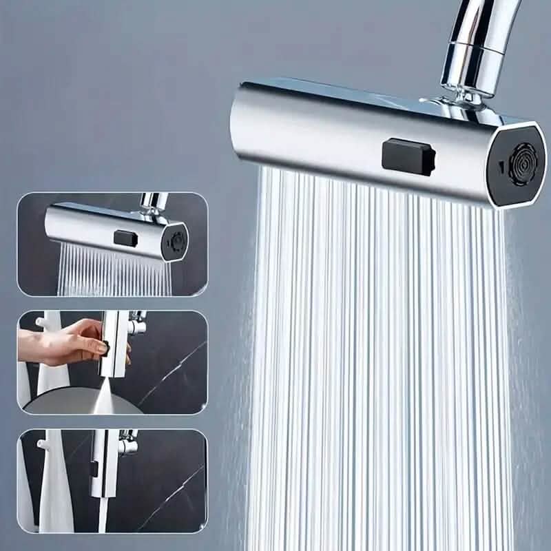 3-Mode Leakproof Sink Faucet Adapter - Durable Copper Construction for Kitchen and Bathroom