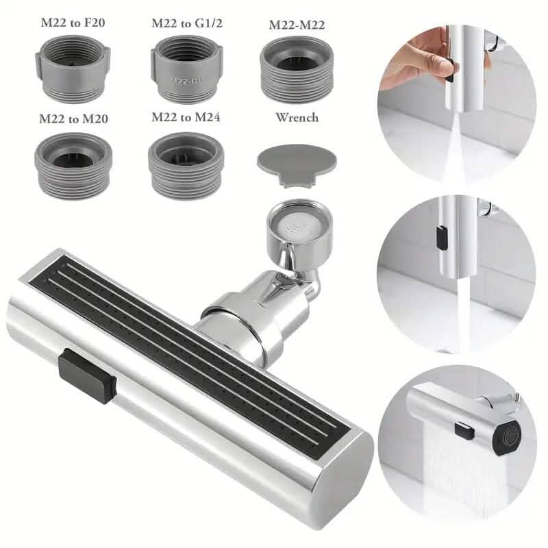 3-Mode Leakproof Sink Faucet Adapter - Durable Copper Construction for Kitchen and Bathroom