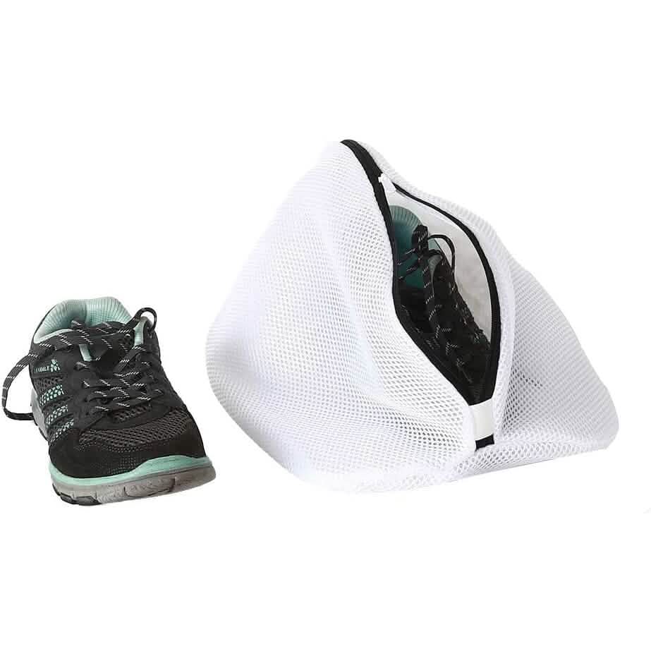 3-Piece Set: Mesh Shoe Laundry Bags with Zip Closure