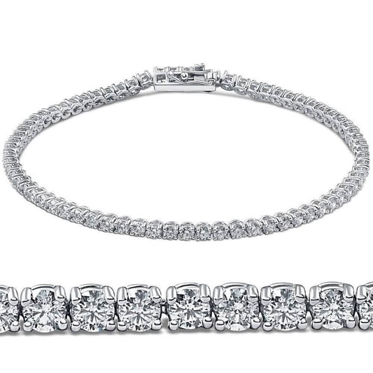 3.15ct. Round Cut Diamond Tennis Bracelet In 14k White Gold