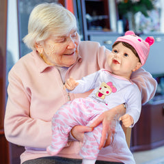 22 inch - Lifelike Reborn Baby Dolls for Seniors with Dementia -Therapy Doll - Soft Body Realistic Newborn - Alzheimer's Activity for Adults - Patients Nursing Home - Gifts for Elderly - Anxiety relief