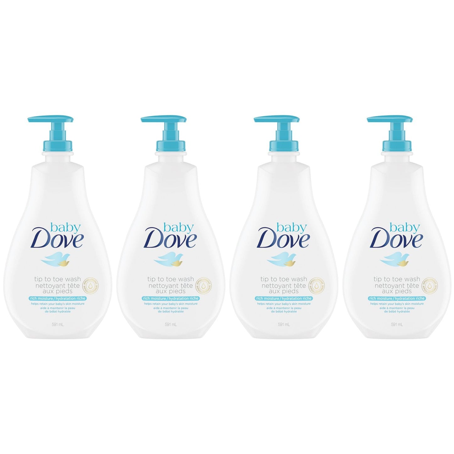 Baby Dove Tip To Toe Wash Rich Moisture - 13 oz Pack of 4