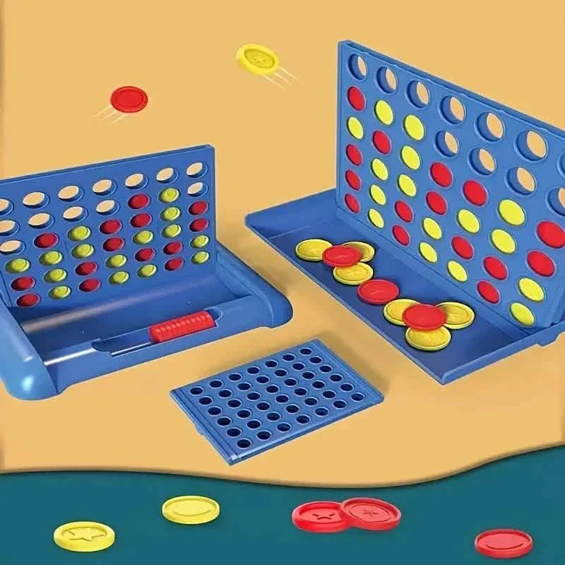 3D Classic A Row Chess, Foldable Board Line Up 4 Game