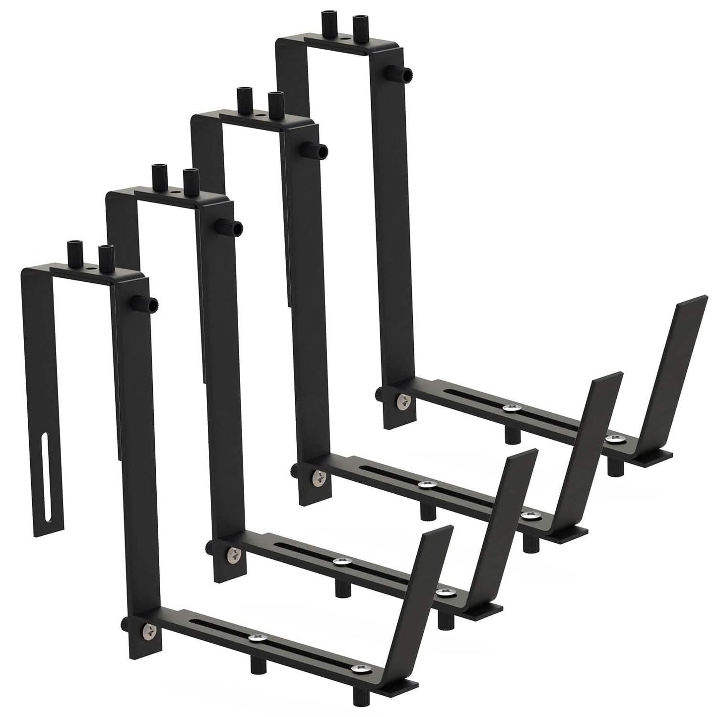 4-Piece: Adjustable Planter Box Brackets
