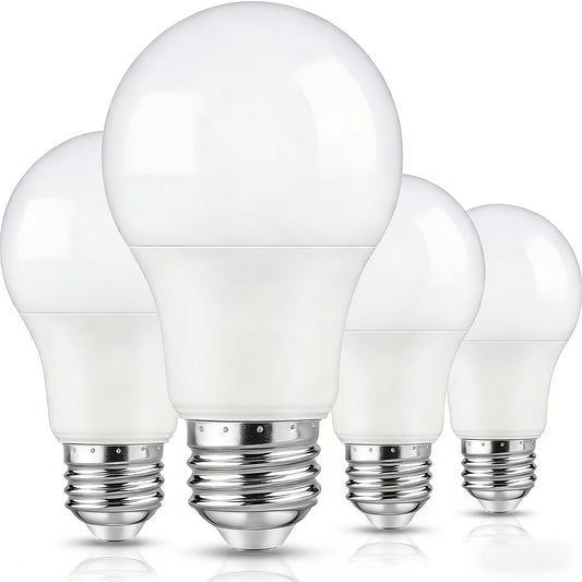 4-Pack A19 LED Light Bulbs, 60W Equivalent, Soft White or Cool Daylight, E26 Base, Non-Dimmable